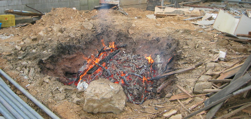 野焼き写真