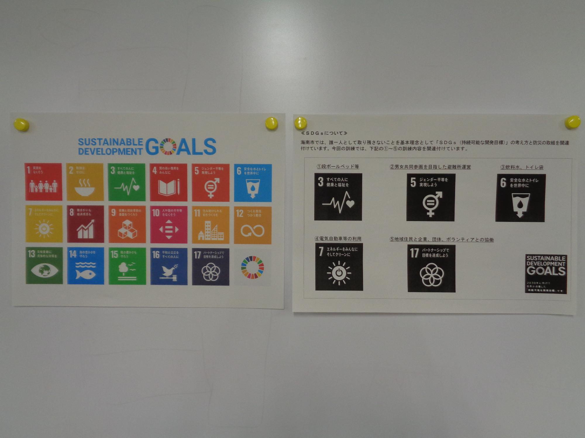 避難所内の情報伝達（SDGs）