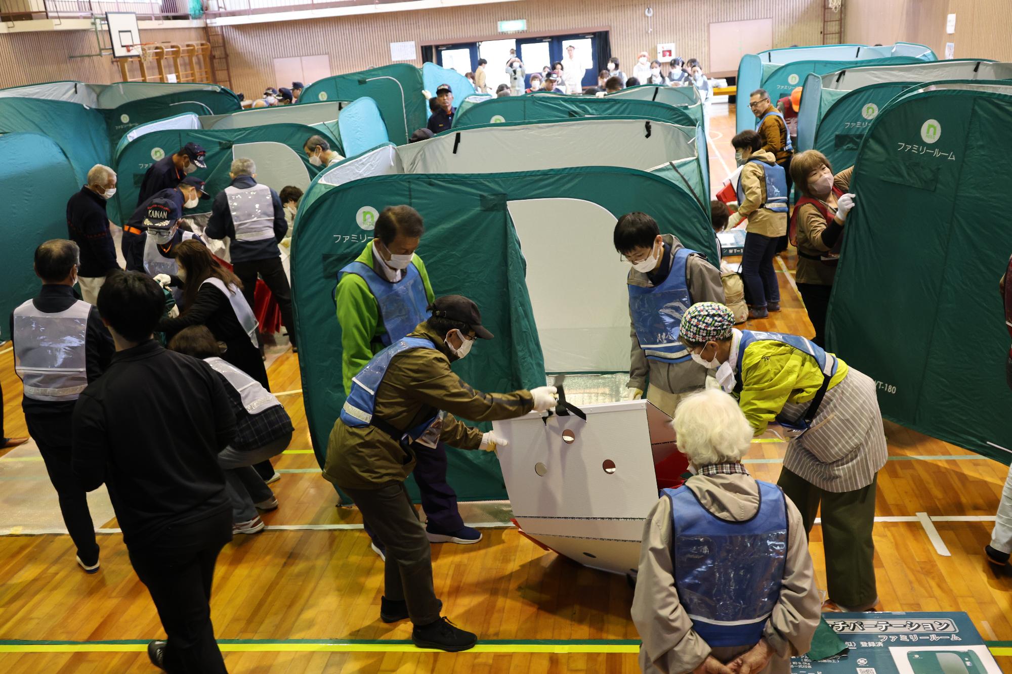 避難所設営訓練