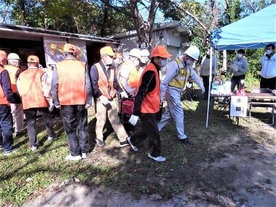 地震・津波対応訓練の様子